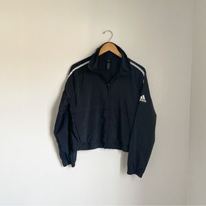 Adidas Cropped Jacket - Black - Size Medium